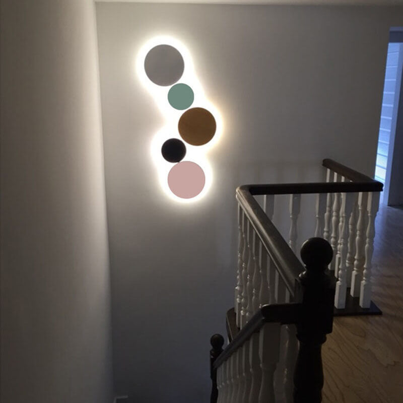 Colorful Round Iron LED Wall Sconce Lamp-Lighting > Wall Lights-casanuva-casanuva