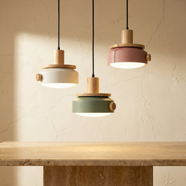 Colorful Wood LED Pendant Light-Lighting > Pendant Lights-casanuva-casanuva
