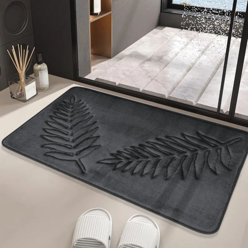 Comfort Bath Mat Set 2 Piece Lush Leaf Design-Bedding & Bath > Bath Mats-casanuva-casanuva