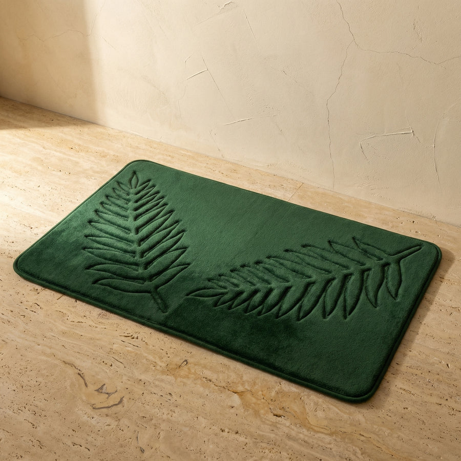 Comfort Bath Mat Set 2 Piece Lush Leaf Design-Bedding & Bath > Bath Mats-casanuva-casanuva