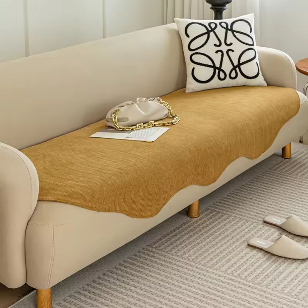 Contour Fit Sofa Cover All Season Stretch Washable-Covers & Textiles > Sofa Covers-casanuva-Honey Haze-27.5"x27.5"-casanuva