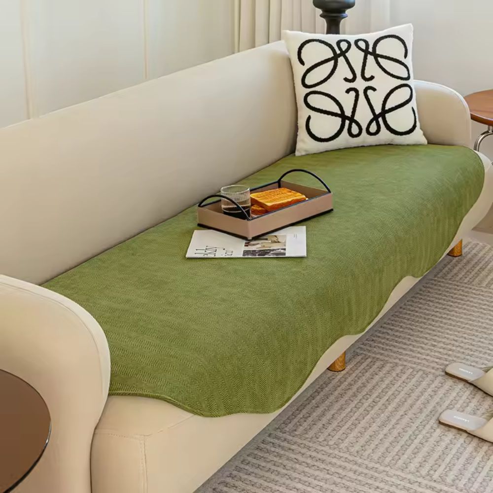 Contour Fit Sofa Cover All Season Stretch Washable-Covers & Textiles > Sofa Covers-casanuva-Olive Haze-27.5"x27.5"-casanuva
