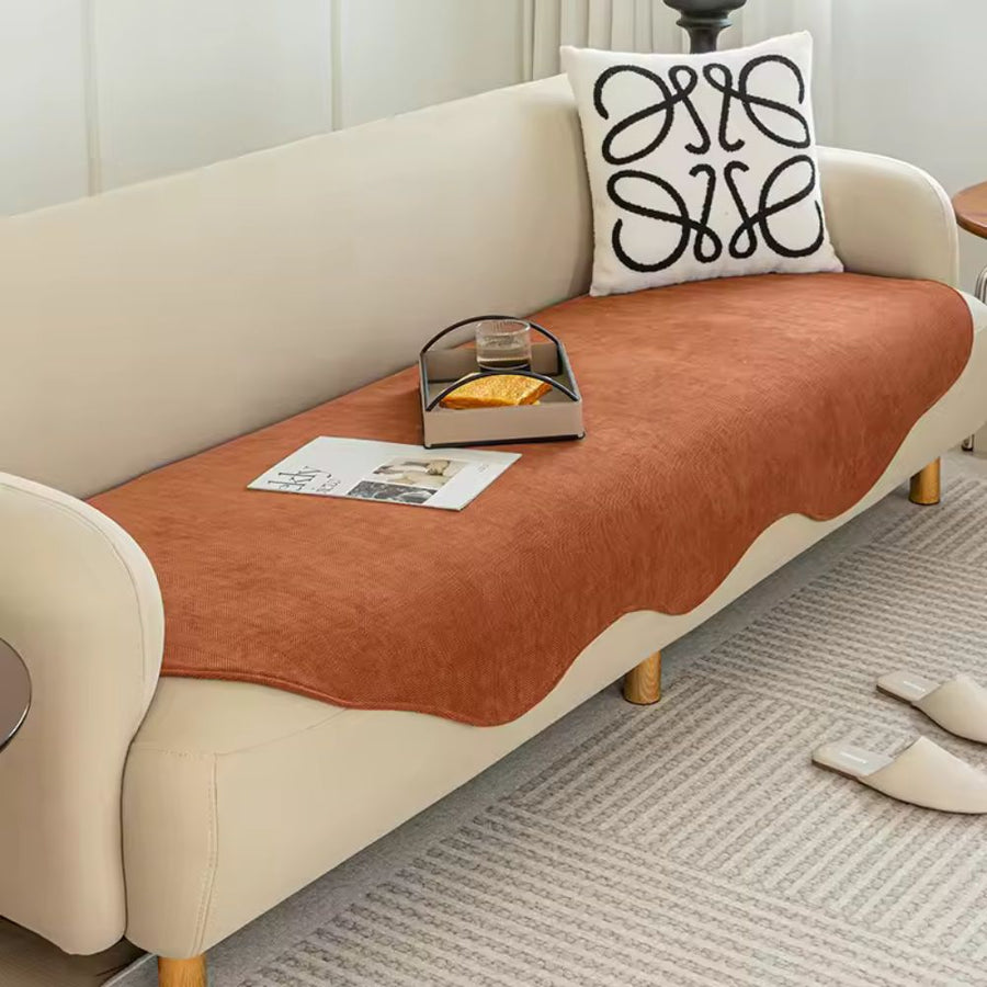 Contour Fit Sofa Cover All Season Stretch Washable-Covers & Textiles > Sofa Covers-casanuva-Rust Haze-27.5"x27.5"-casanuva