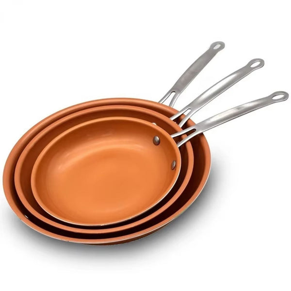 Copper Cooking Pan with Even Heat Distribution for Precision Frying-Kitchen & Dining > Cookware-casanuva-casanuva