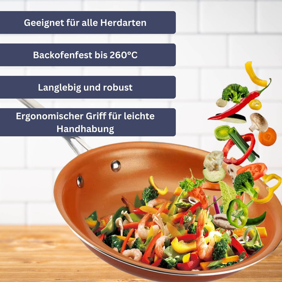 Copper Cooking Pan with Even Heat Distribution for Precision Frying-Kitchen & Dining > Cookware-casanuva-casanuva