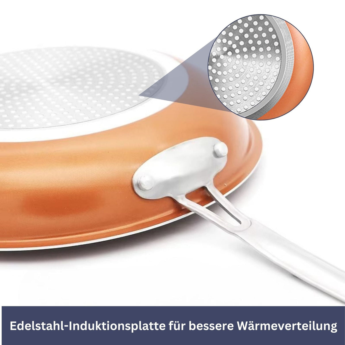 Copper Cooking Pan with Even Heat Distribution for Precision Frying-Kitchen & Dining > Cookware-casanuva-casanuva
