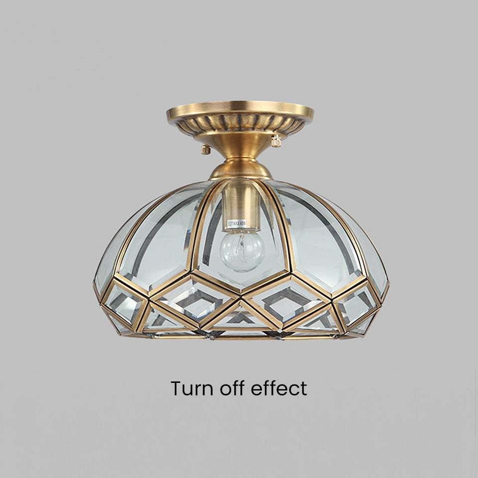 Copper Geometry Ceiling Light Fixture-Lighting > Ceiling Lights-casanuva-casanuva