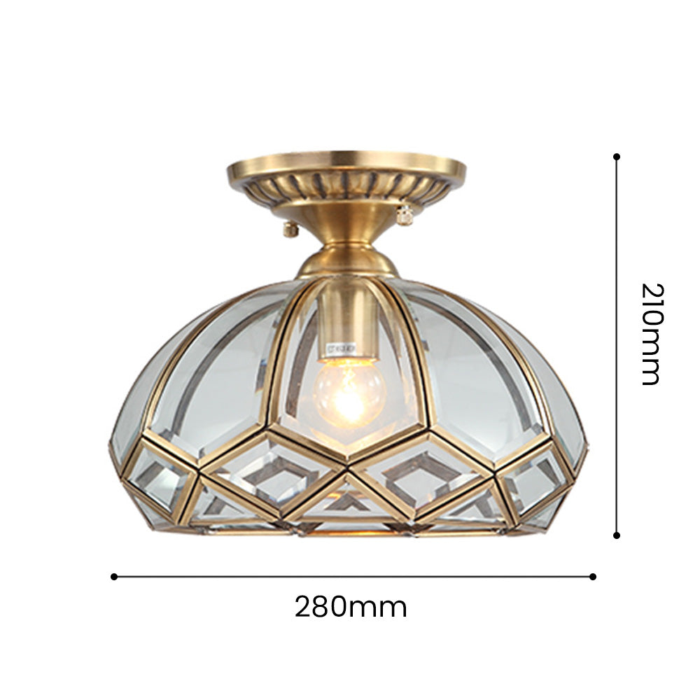 Copper Geometry Ceiling Light Fixture-Lighting > Ceiling Lights-casanuva-casanuva