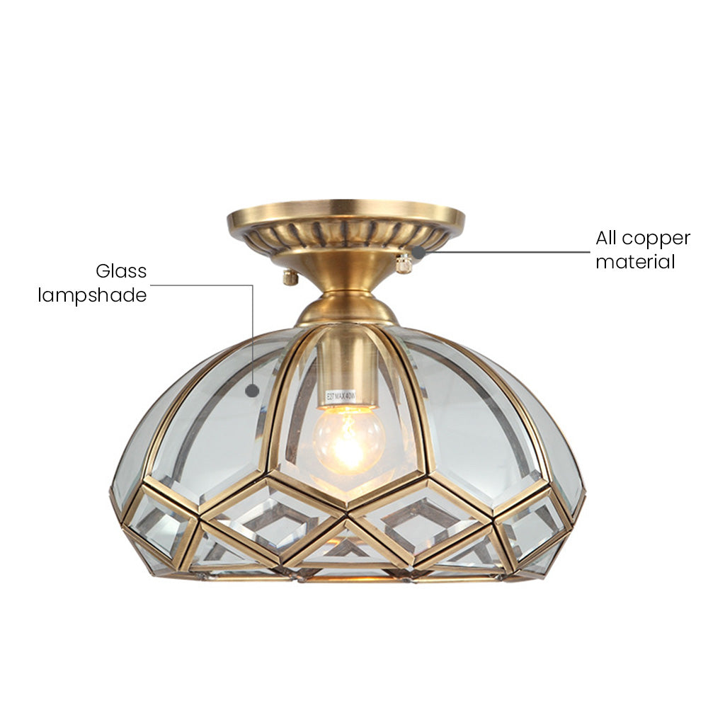 Copper Geometry Ceiling Light Fixture-Lighting > Ceiling Lights-casanuva-casanuva