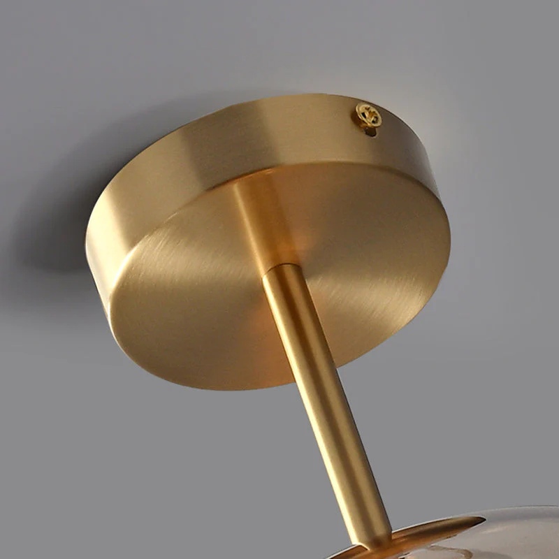 Copper Glass Pendant Light Retro Modern Ceiling Fixture-Lighting > Pendant Lights-casanuva-casanuva
