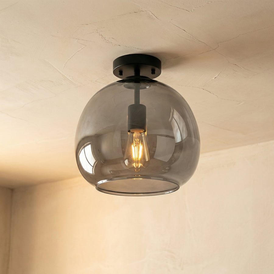 Copper Glass Pendant Light Retro Modern Ceiling Fixture-Lighting > Pendant Lights-casanuva-casanuva