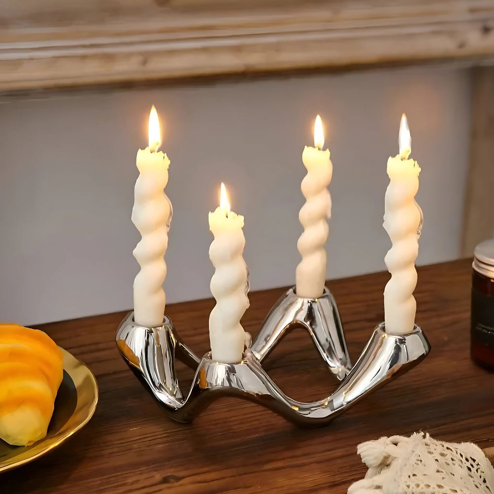 Cosmic Ripple Candle Holder Decorative Accent-Home Decor > Candle Holders-casanuva-casanuva