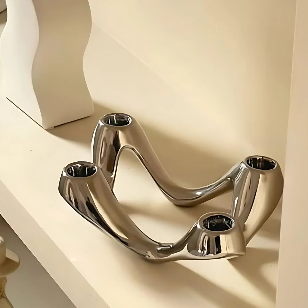 Cosmic Ripple Candle Holder Decorative Accent-Home Decor > Candle Holders-casanuva-casanuva