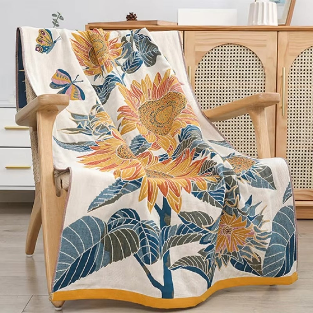 Cotton Bath Towel Savanna Bloom Design-Bedding & Bath > Bath Towels-casanuva-casanuva