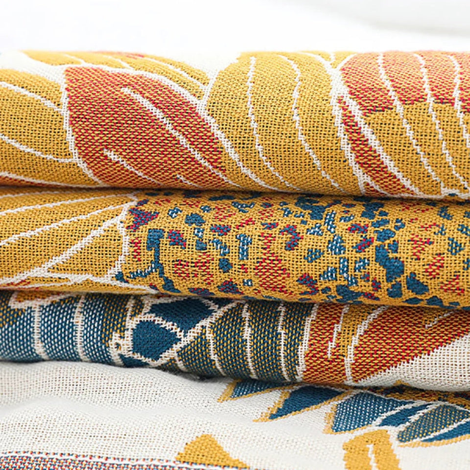 Cotton Bath Towel Savanna Bloom Design-Bedding & Bath > Bath Towels-casanuva-casanuva