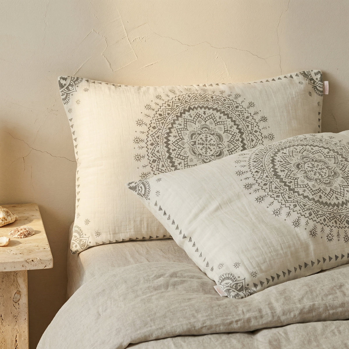 Cotton Gauze Mandala Pillowcases Set of 2-Bedding & Bath > Pillowcases-casanuva-casanuva