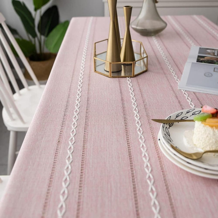 Cotton Linen Tablecloth Elegant Design-Covers & Textiles > Table Cloths-casanuva-casanuva