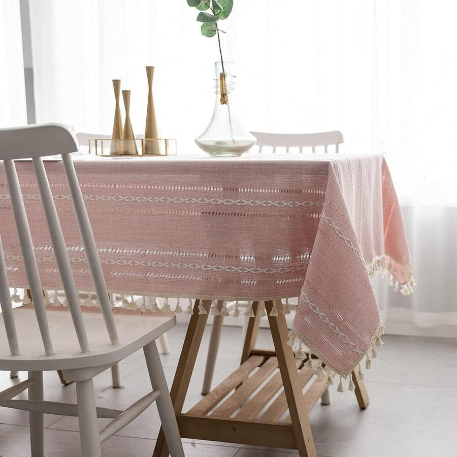 Cotton Linen Tablecloth Elegant Design-Covers & Textiles > Table Cloths-casanuva-casanuva
