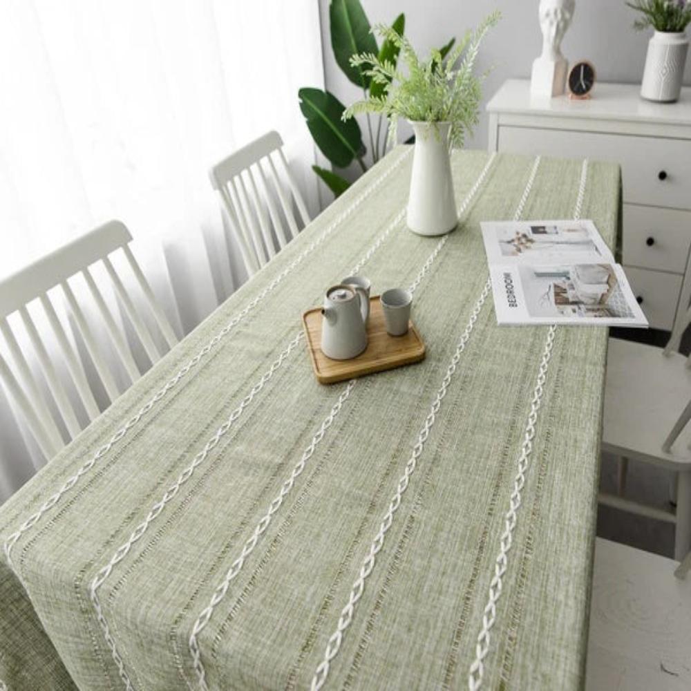 Cotton Linen Tablecloth Elegant Design-Covers & Textiles > Table Cloths-casanuva-casanuva