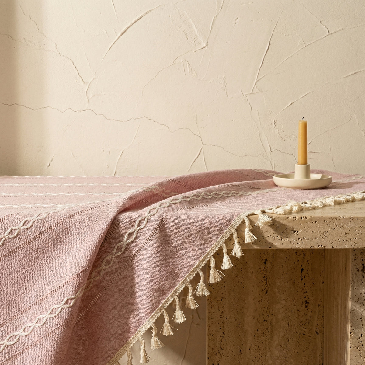 Cotton Linen Tablecloth Elegant Design-Covers & Textiles > Table Cloths-casanuva-casanuva