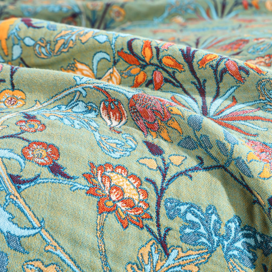 Cotton Reversible Blanket Wild Petal Design-Bedding & Bath > Blankets-casanuva-casanuva