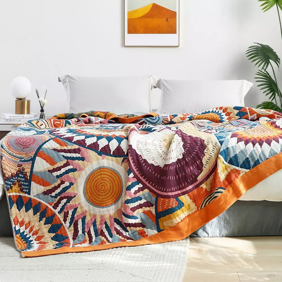 Cotton Sunburst Blanket-Bedding & Bath > Blankets-casanuva-casanuva