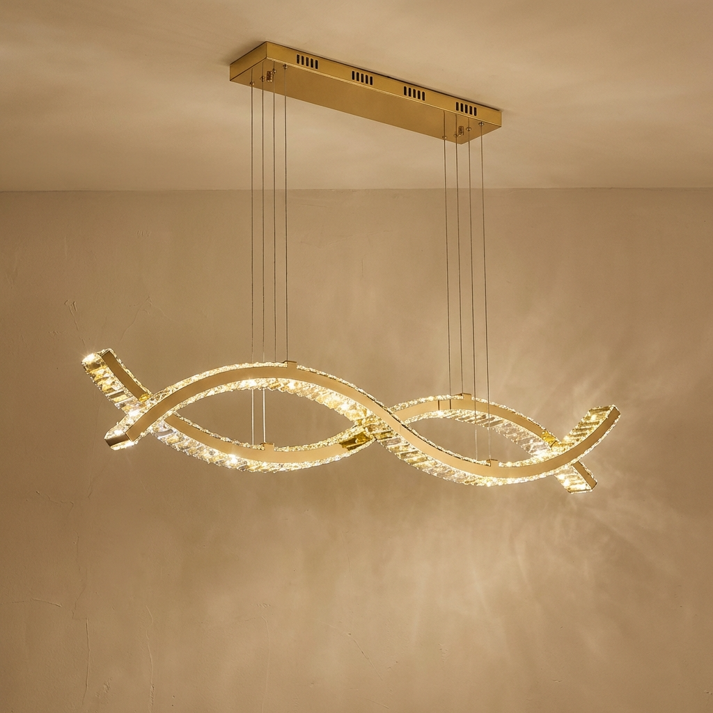 Crystal Chandelier Light Fixture-Lighting > Chandeliers & Pendant Lights-casanuva-casanuva