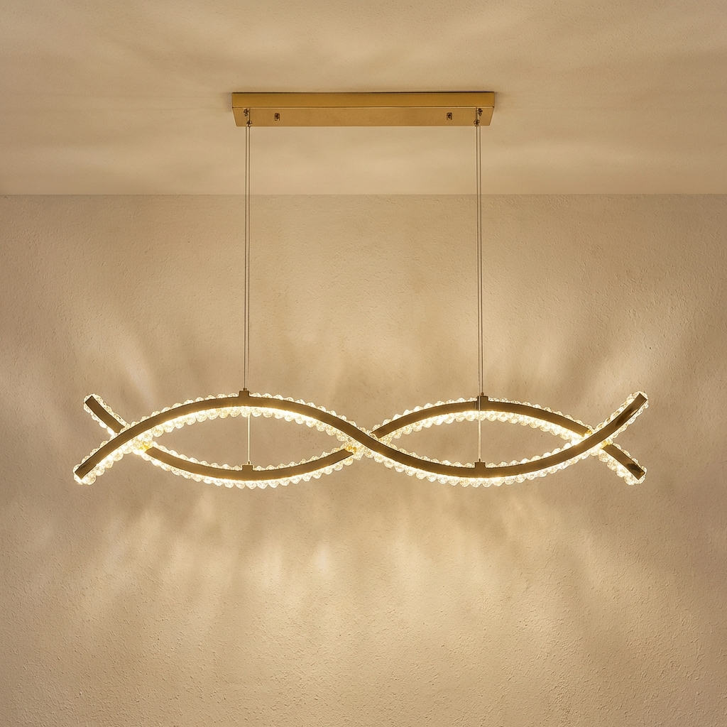 Crystal Chandelier Light Fixture-Lighting > Chandeliers & Pendant Lights-casanuva-casanuva