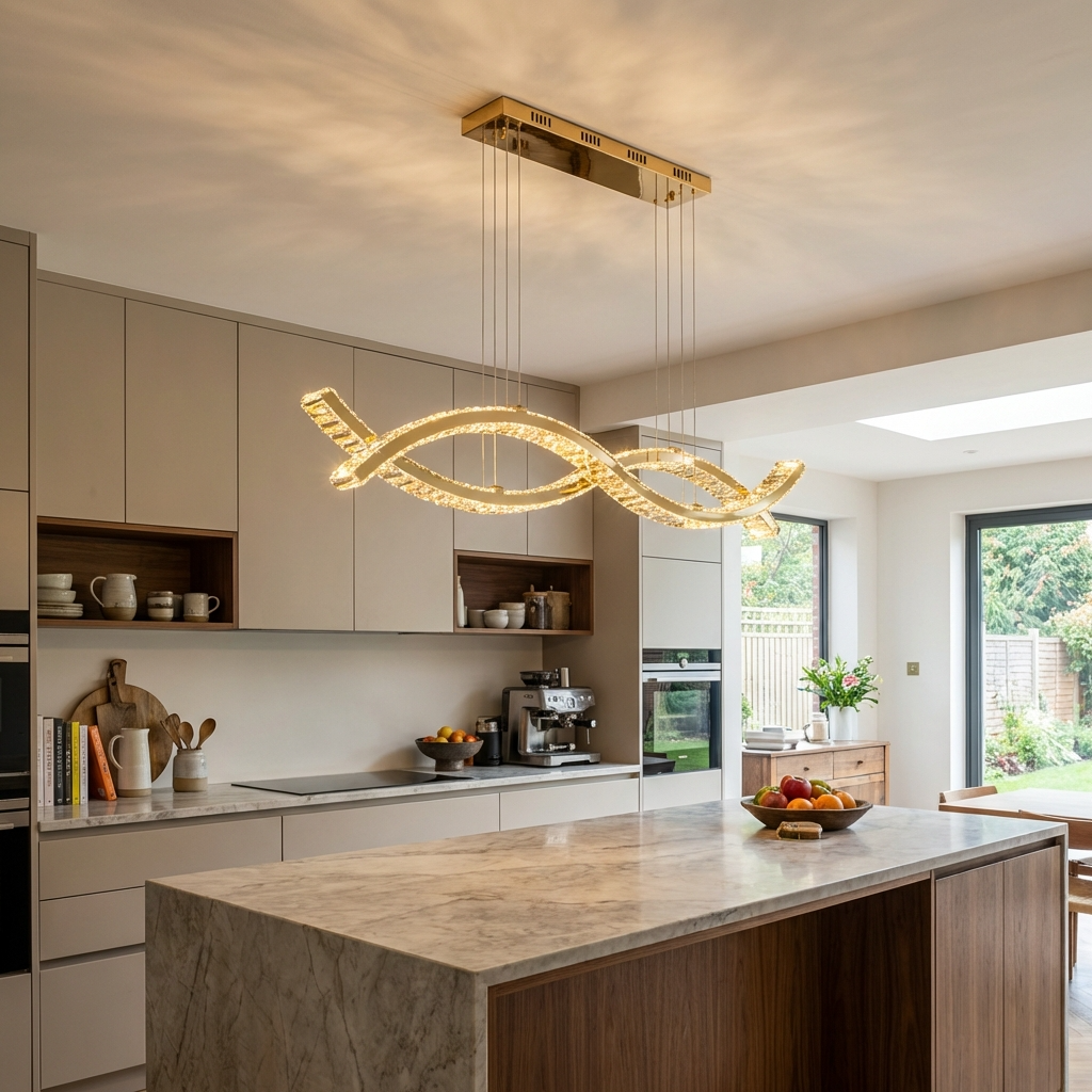 Crystal Chandelier Light Fixture-Lighting > Chandeliers & Pendant Lights-casanuva-casanuva