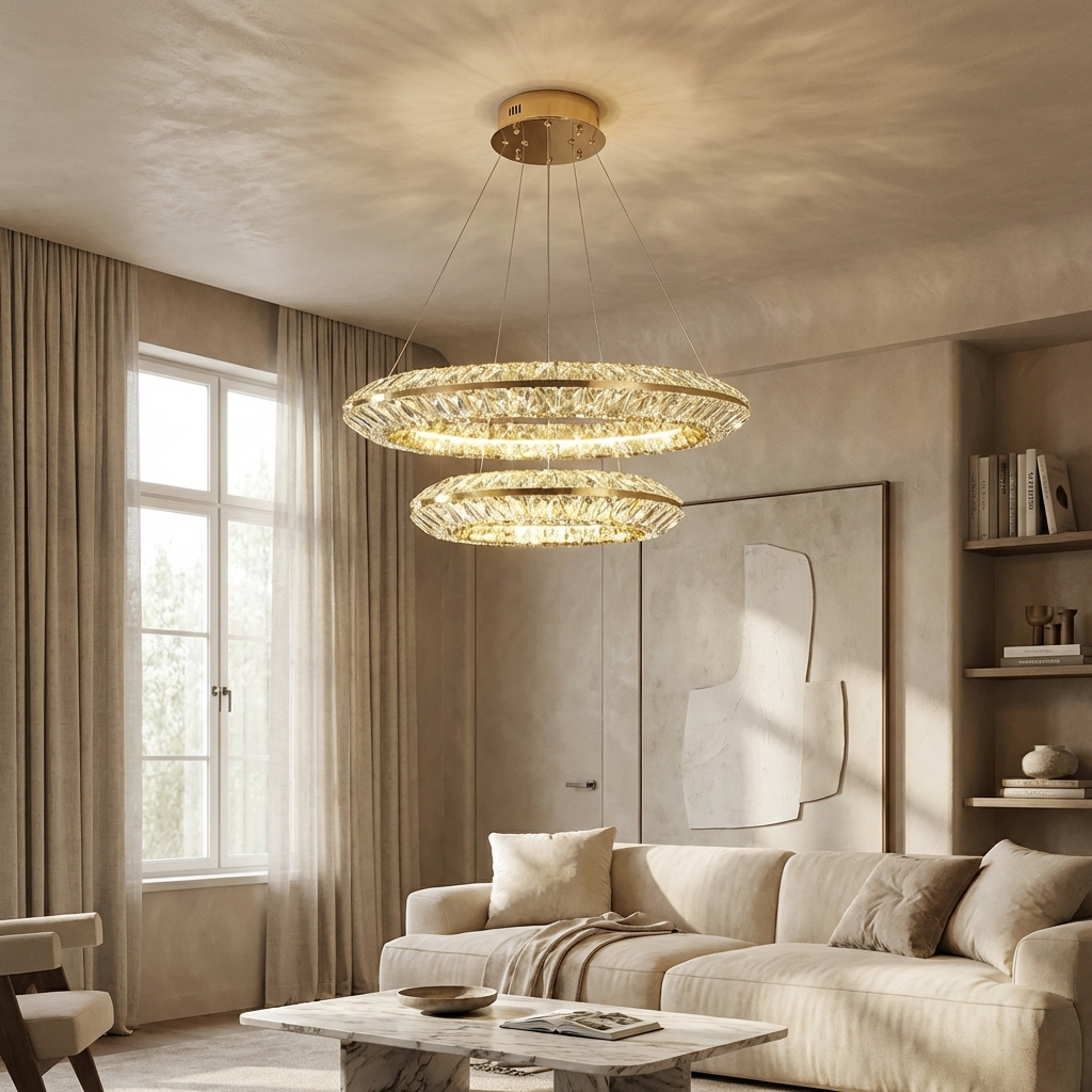 Crystal Chandelier Luxury Villa Design-Lighting > Chandeliers & Pendant Lights-casanuva-casanuva