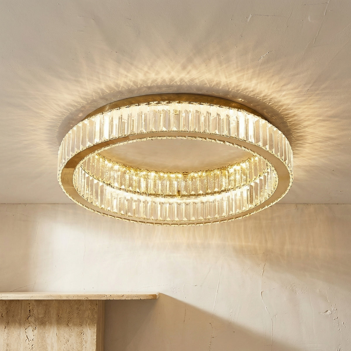 Crystal Circle LED Chandelier-Lighting > Chandeliers & Pendant Lights-casanuva-casanuva