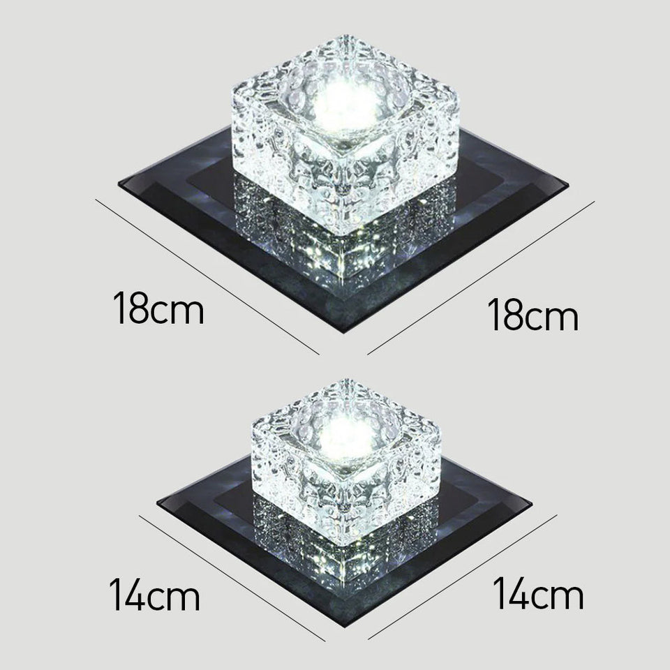 Crystal LED Ceiling Light Square Shape for Hallway-Lighting > Ceiling Lights-casanuva-casanuva