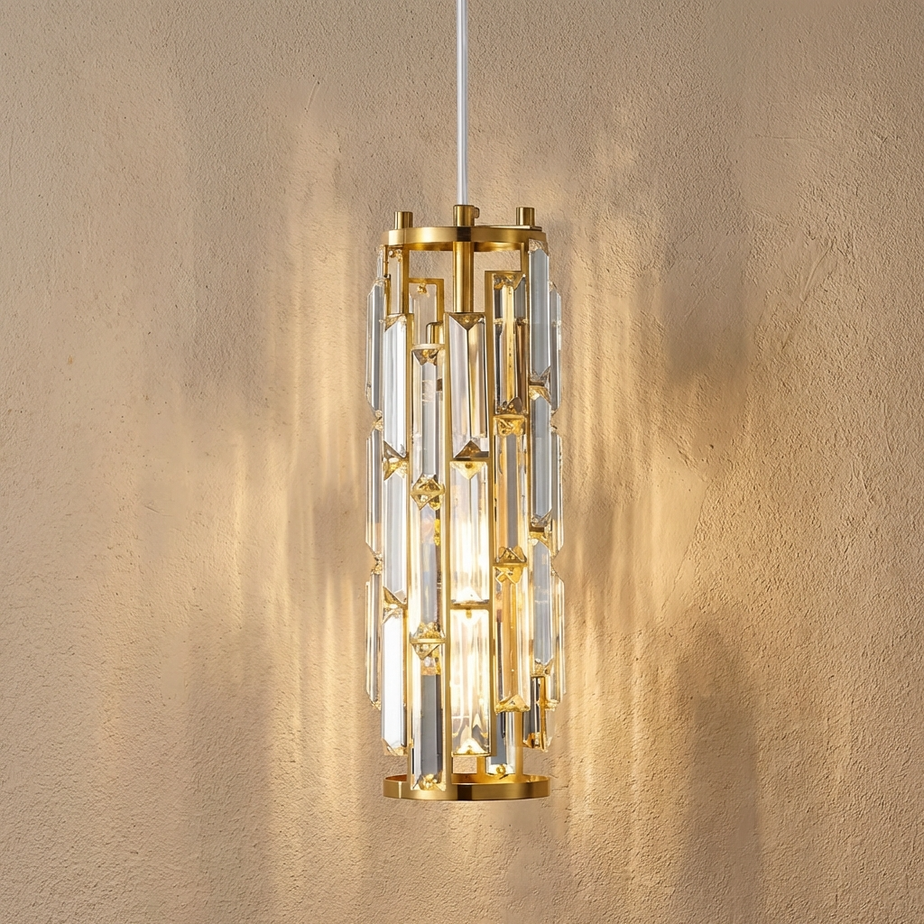Crystal Pendant Light Modern Design-Lighting > Chandeliers & Pendant Lights-casanuva-Gold-casanuva