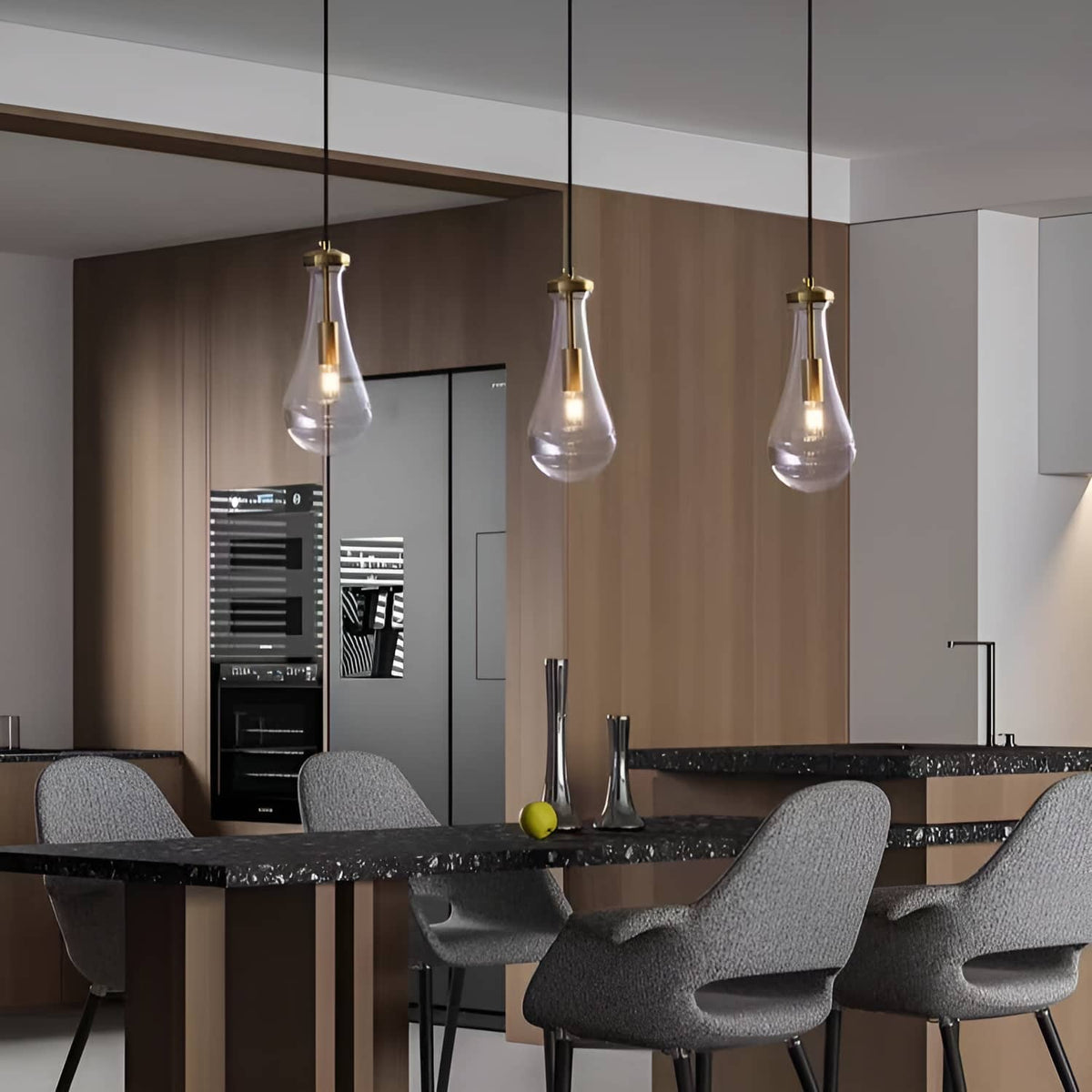 Crystal Raindrop Copper Pendant Light-Lighting > Chandeliers & Pendant Lights-casanuva-casanuva