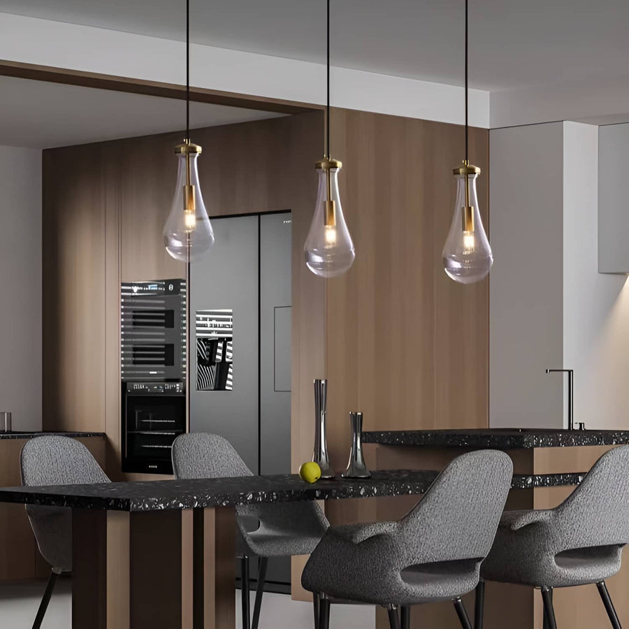 Crystal Raindrop Copper Pendant Light-Lighting > Chandeliers & Pendant Lights-casanuva-casanuva