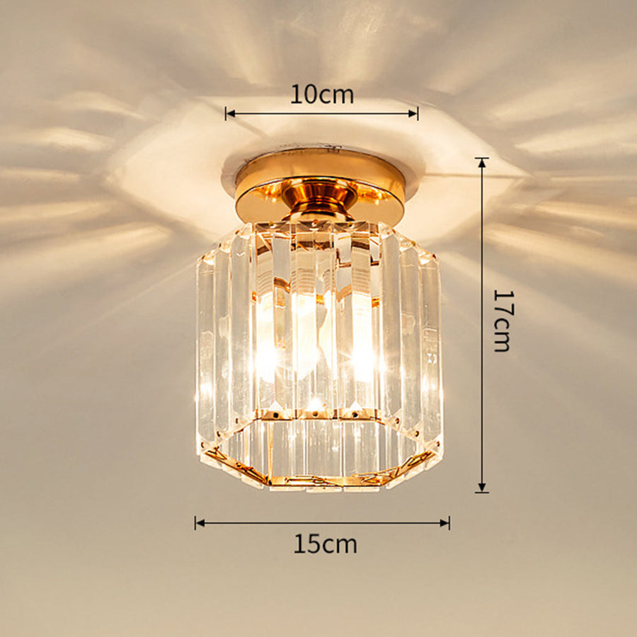 Crystal Semi Flush Ceiling Light for Hallway-Lighting > Ceiling Lights-casanuva-casanuva