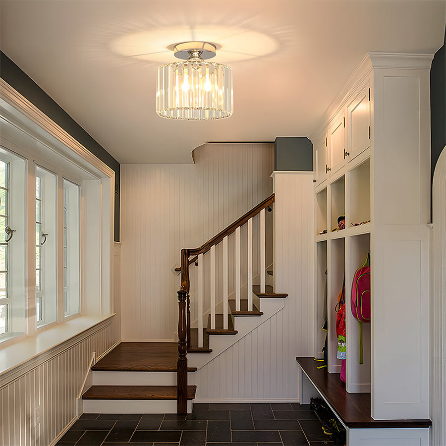 Crystal Semi Flush Mount Ceiling Light for Living Room-Lighting > Ceiling Lights-casanuva-casanuva