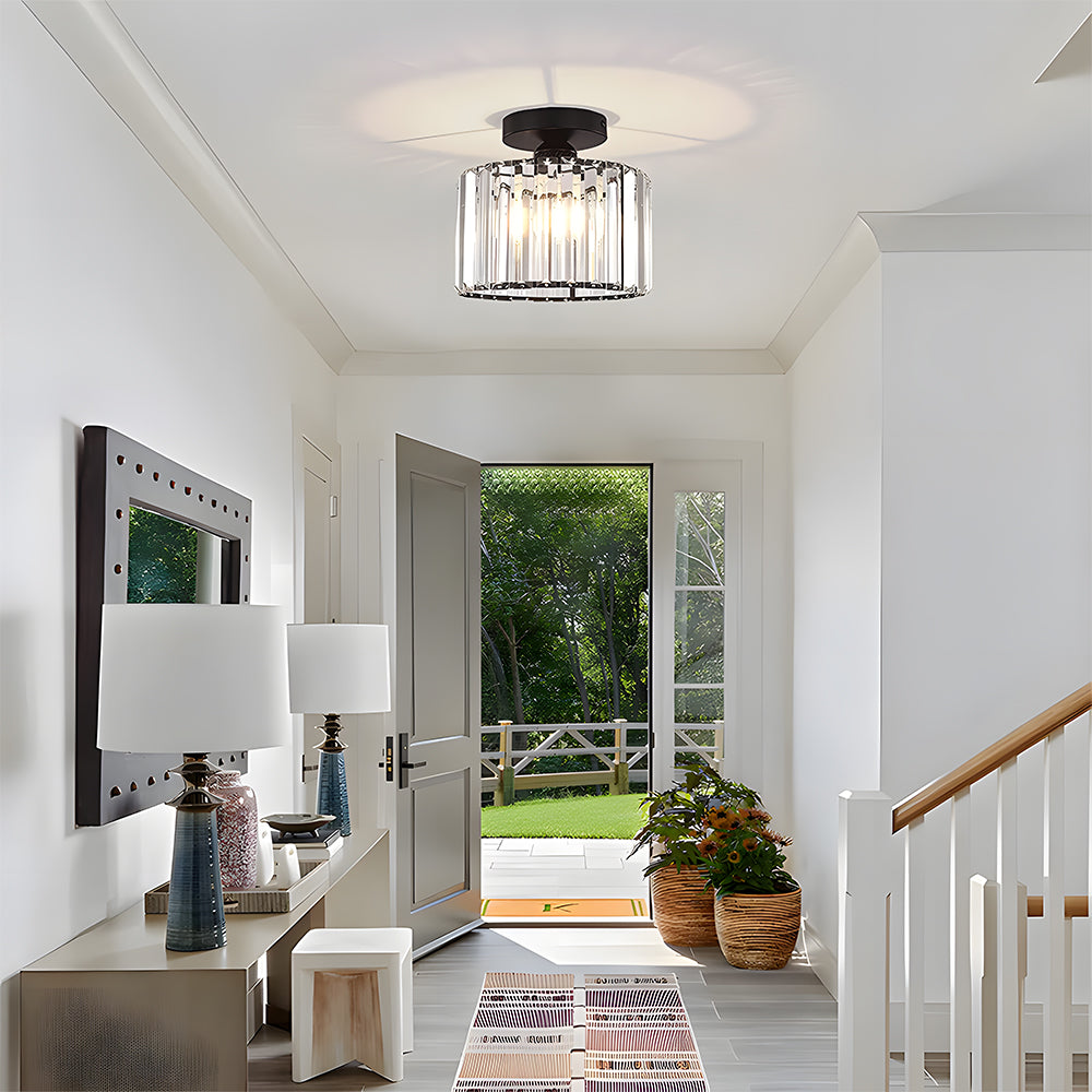 Crystal Semi Flush Mount Ceiling Light for Living Room-Lighting > Ceiling Lights-casanuva-casanuva
