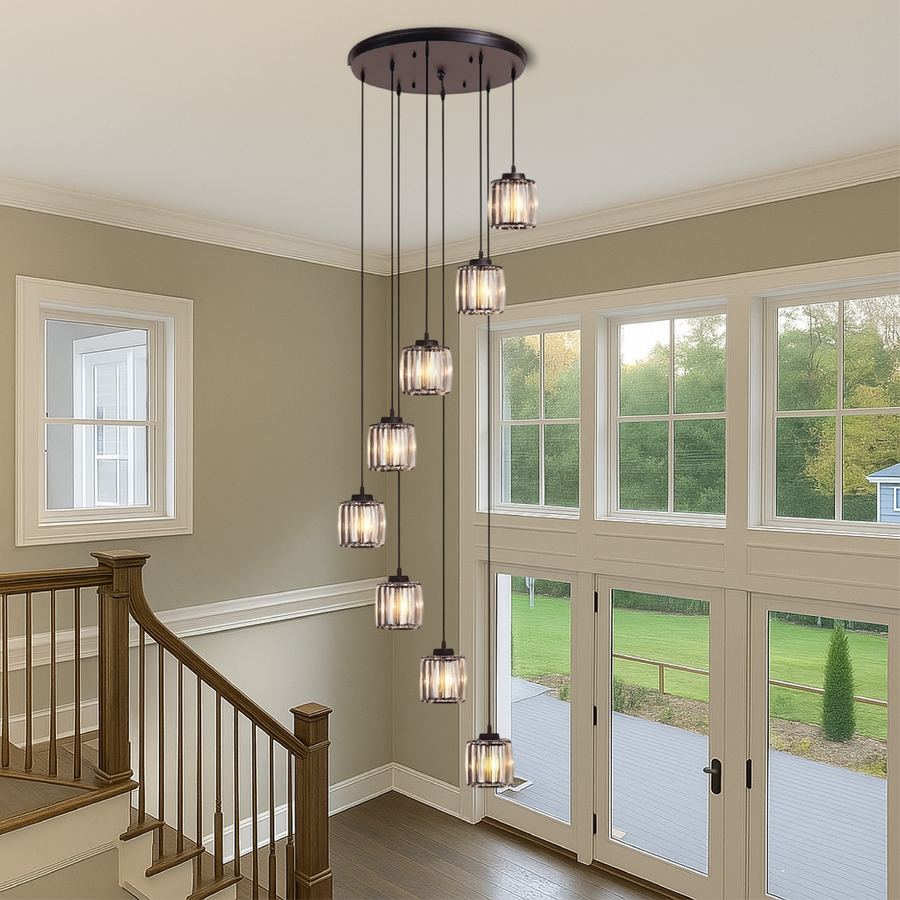 Crystal Stair Chandelier-Lighting > Chandeliers & Pendant Lights-casanuva-casanuva