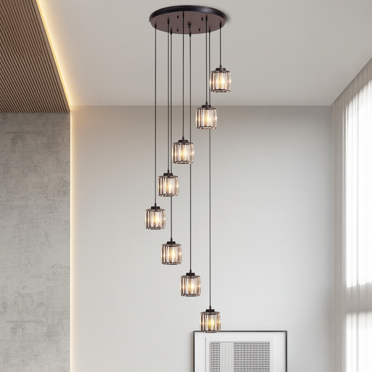 Crystal Stair Chandelier-Lighting > Chandeliers & Pendant Lights-casanuva-casanuva