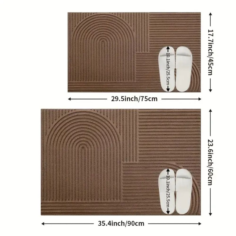 Curved Thread Line Indoor Door Mat-Rugs & Mats > Door Mats-casanuva-casanuva