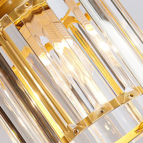 Cylindrical Crystal 6-Light Stairway Chandelier-Lighting > Chandeliers & Pendant Lights-casanuva-casanuva
