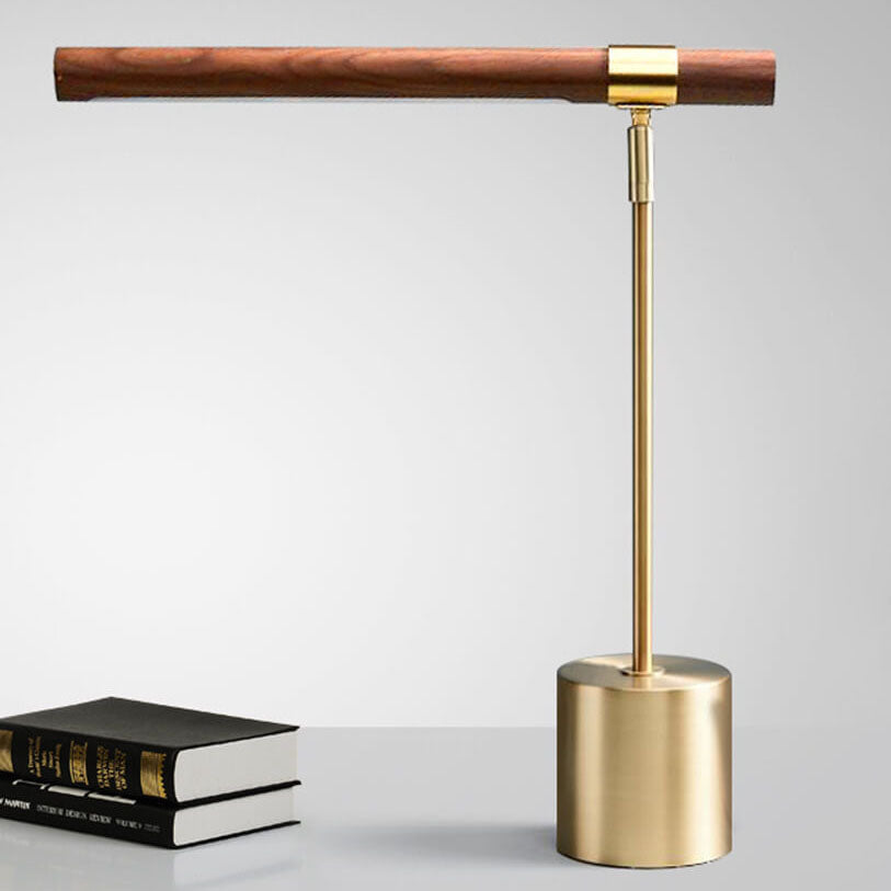 Cylindrical Wood Grain LED Table Lamp Nordic Minimalist Design-Lighting > Table Lamps-casanuva-casanuva