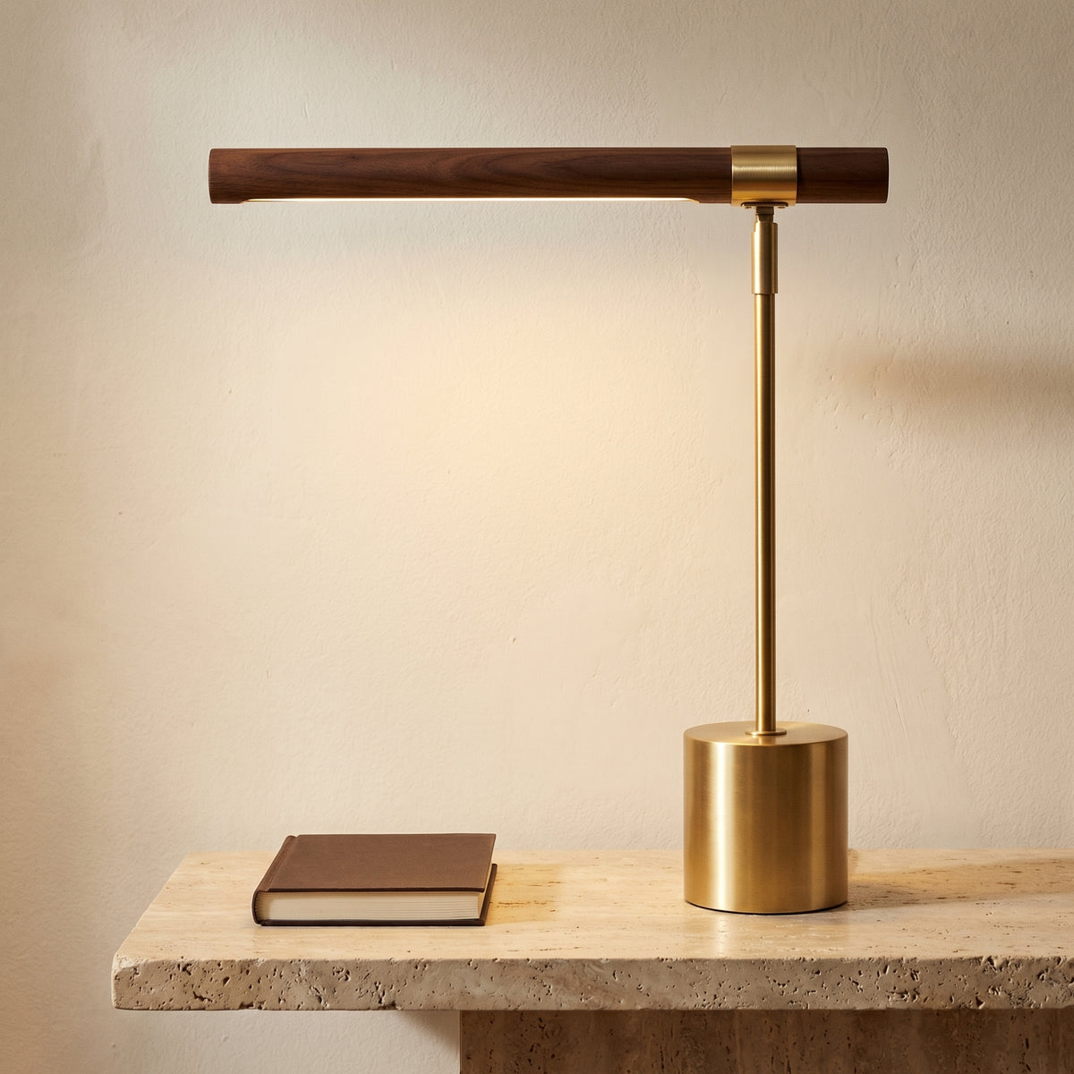 Cylindrical Wood Grain LED Table Lamp Nordic Minimalist Design-Lighting > Table Lamps-casanuva-casanuva