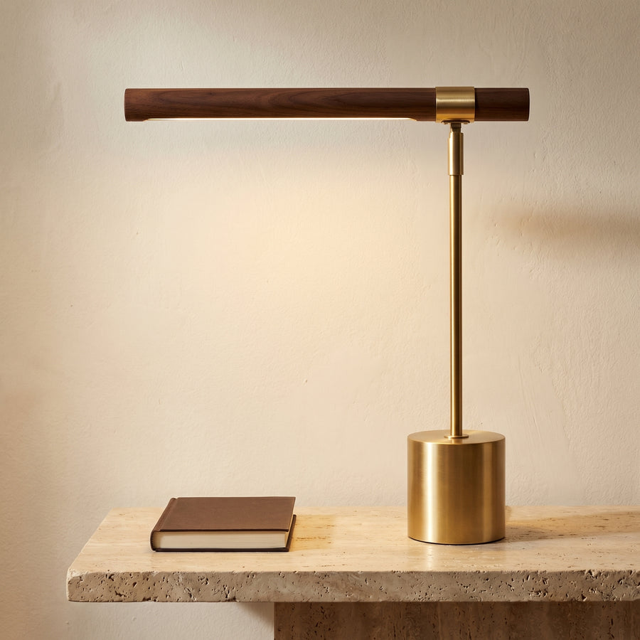Cylindrical Wood Grain LED Table Lamp Nordic Minimalist Design-Lighting > Table Lamps-casanuva-casanuva