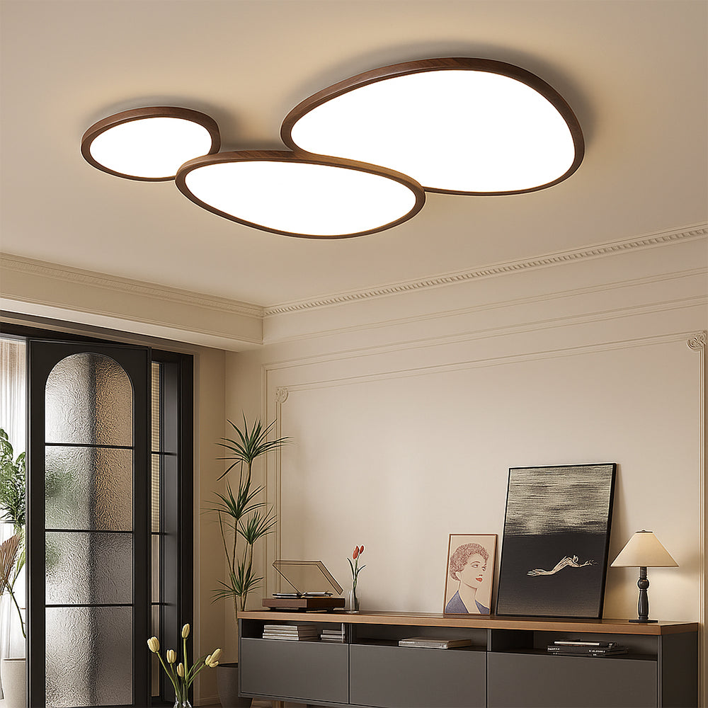 Dark Wooden Ceiling Lamp Ultra Thin Design-Lighting > Pendant Lights-casanuva-110x72cm-casanuva