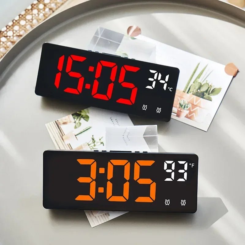 Digital Alarm Clock with Voice Control and Dual Alarm Function-Home Decor > Clocks-casanuva-casanuva