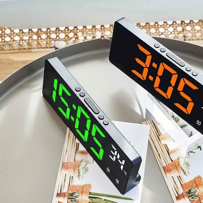 Digital Alarm Clock with Voice Control and Dual Alarm Function-Home Decor > Clocks-casanuva-casanuva