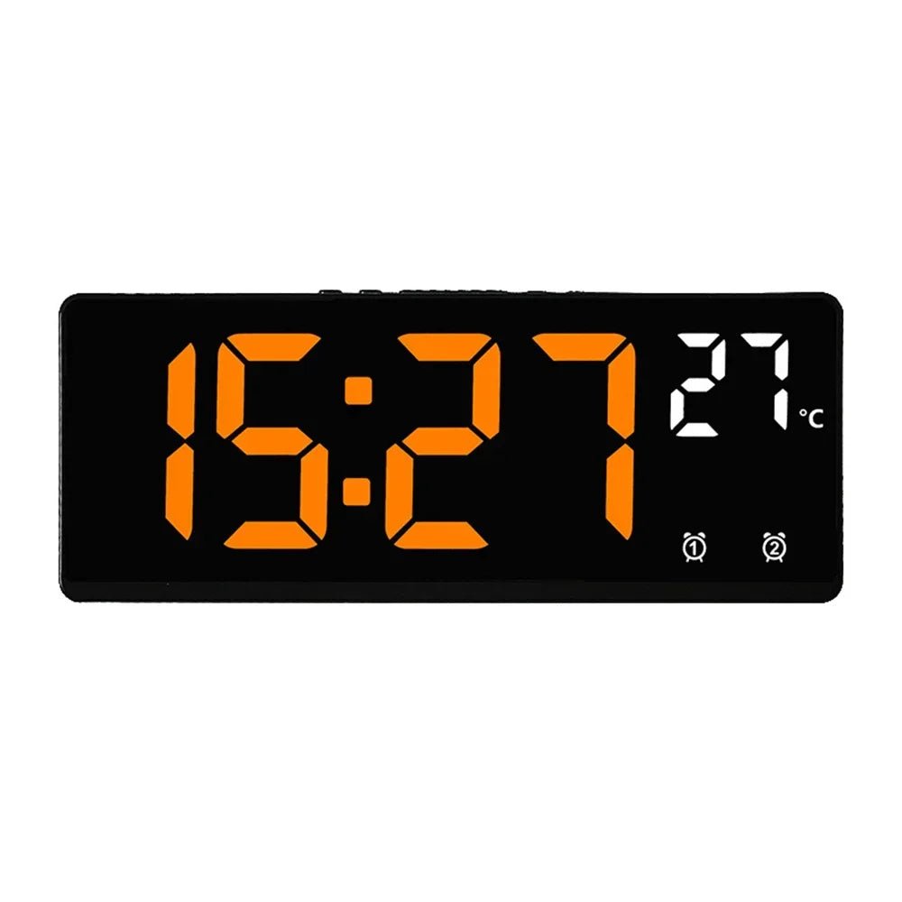 Digital Alarm Clock with Voice Control and Dual Alarm Function-Home Decor > Clocks-casanuva-Orange-casanuva