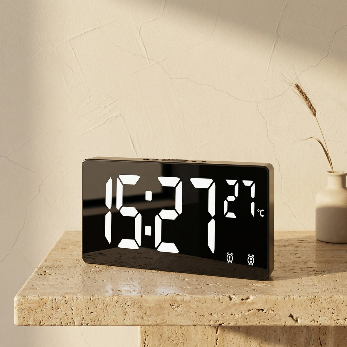 Digital Alarm Clock with Voice Control and Dual Alarm Function-Home Decor > Clocks-casanuva-casanuva